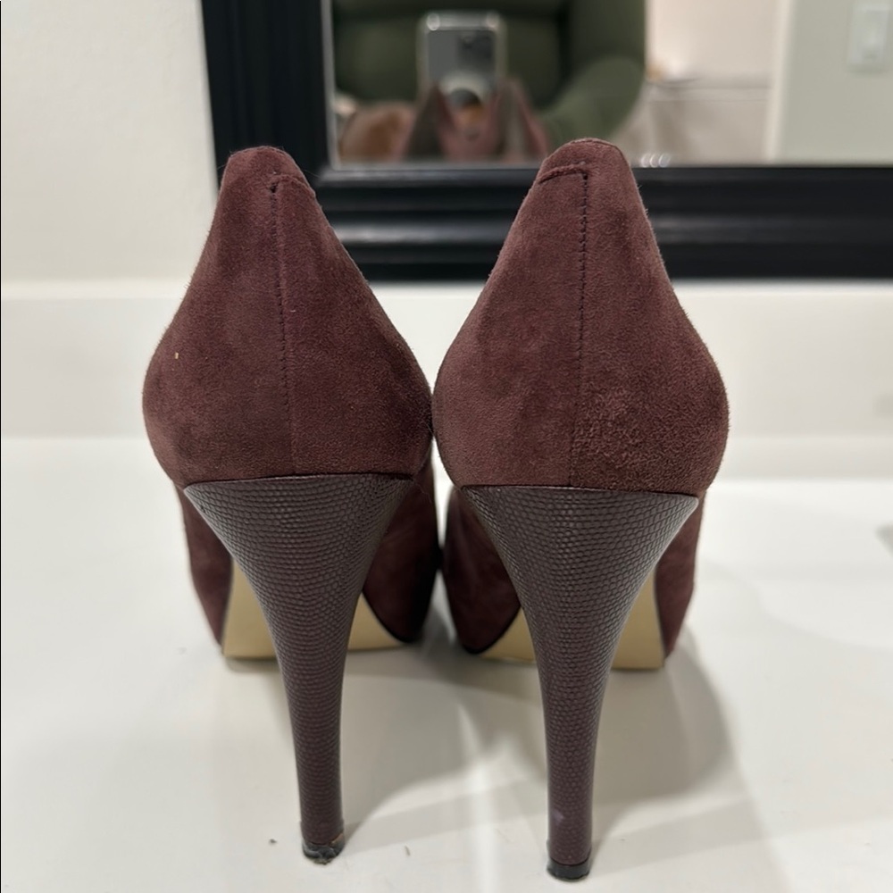 Nine West Women's Peep Toe Heels - Brown - Picture 3 of 7